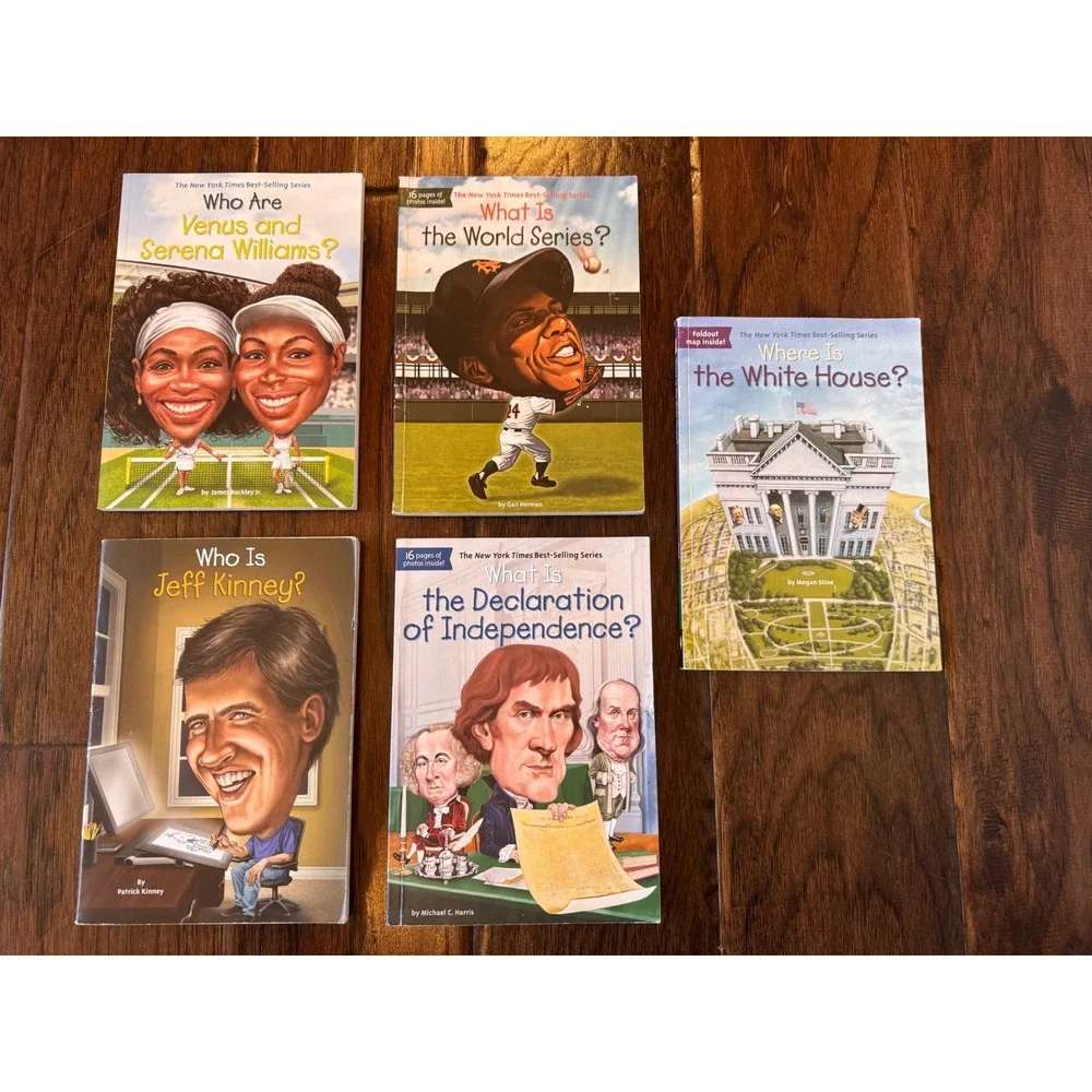 Who Was/What Is Book Lot of 5 Jeff Kinney Venus Serena World Series White House